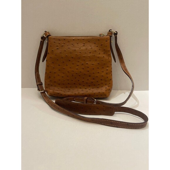 Dooney & Burke Ostrich Leather Crossbody Bag - Picture 3 of 12